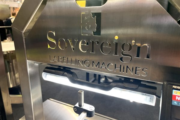 Sovereign Labelling Machines logo on machine